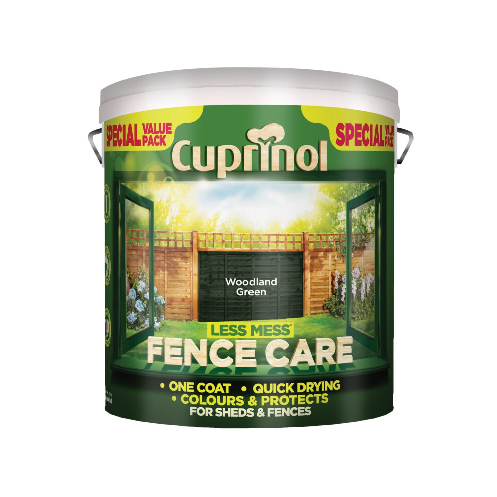 Cuprinol Less Mess Fence Care Woodland Green 6 litre