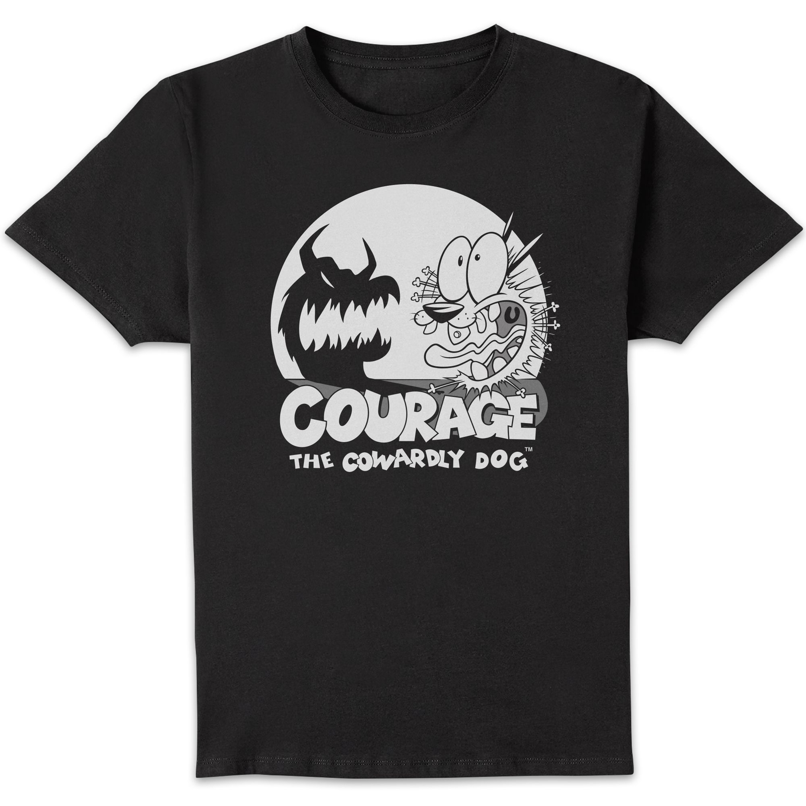 Original Hero Courage The Cowardly Dog Spotlight Men's T-Shirt - Black - XL