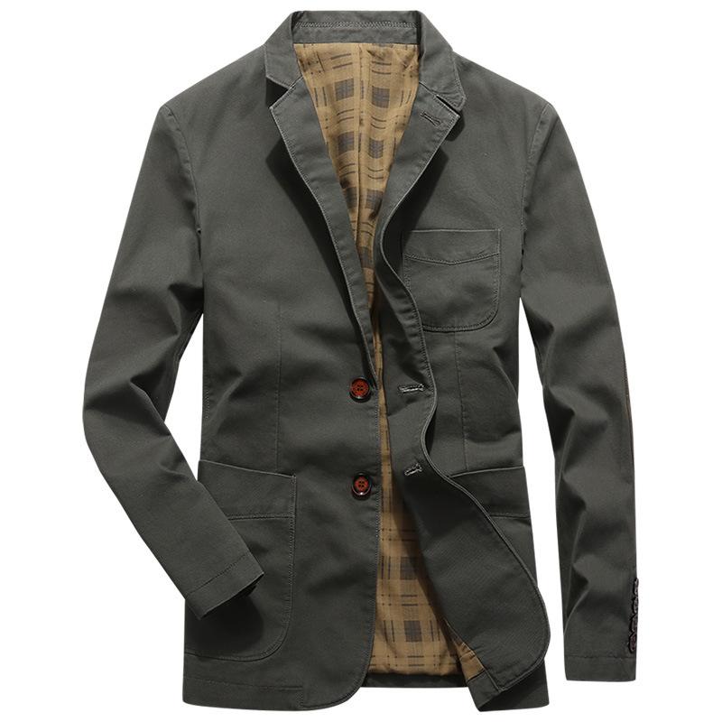 CHIC STUDIO Men's Suits Pure Cotton Casual Suits Washed Men's Convenient Suits Men's Jackets 4XL