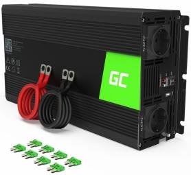 Green Cell INV25 power adapter/inverter Auto 1500 W Black