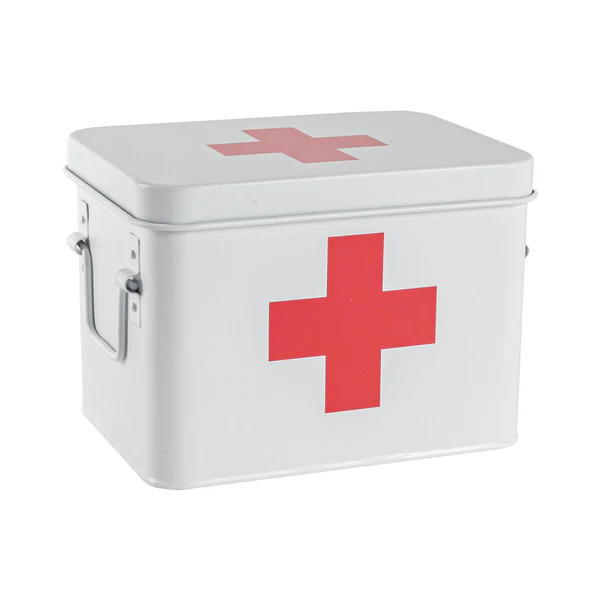 Vintage Metal First Aid Box 23cm