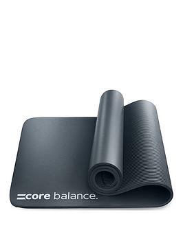 Core Balance Yoga Pilates Mat 10mm Thick Foam Exercise Gym Fitness Carry Strap