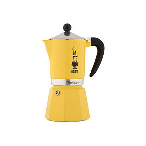 Bialetti Rainbow Aluminium Espresso Maker yellow