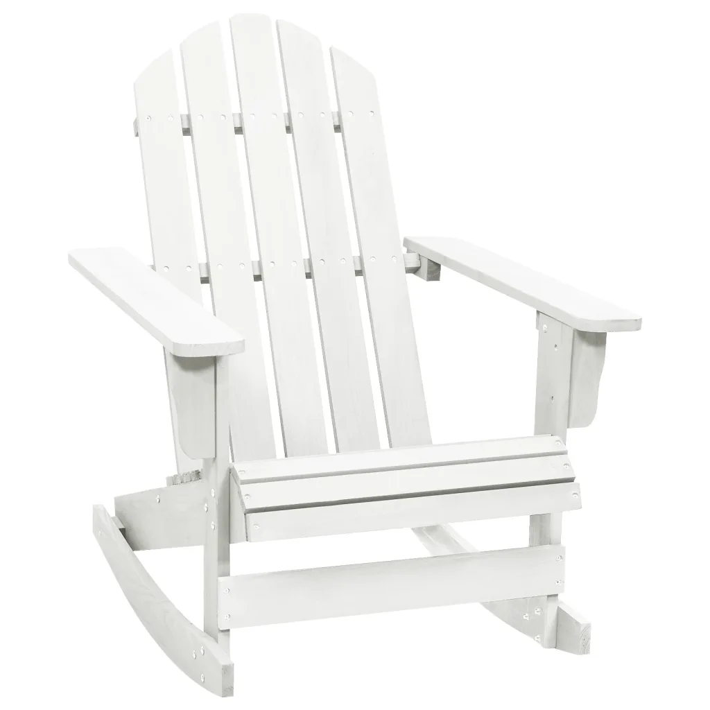 VidaXL Garden Rocking Chair Wood White
