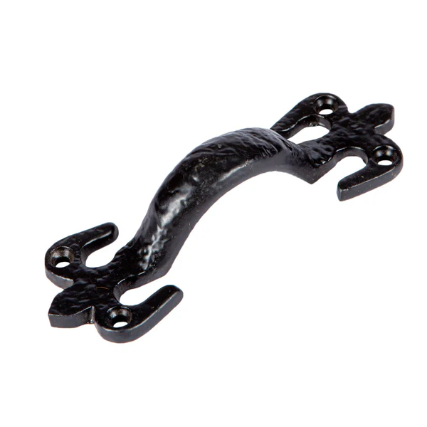 Hammer and Tongs Hammer & Tongs - Rustic Fleur De Lis Door Handle - H105mm - Black