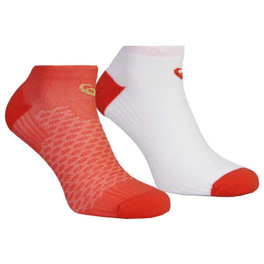 ASICS Motion Dry 2-Pack White/Peach Socks