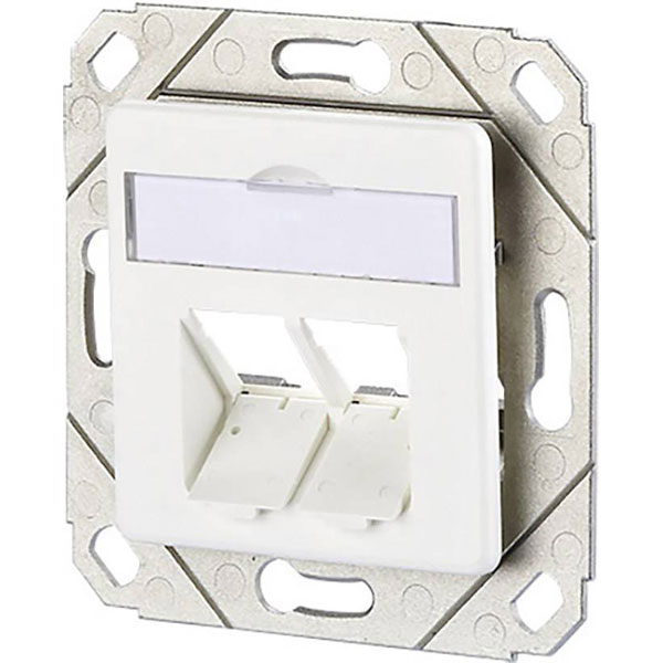 Metz Connect 1309151102-E Network outlet Flush mount 2 ports Pure ...