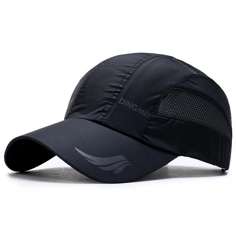 WQ Hat Industry Summer New Men Hat Quick Dry Spring Summer Outdoor Sunshade Sun Hats Casual Sports Baseball Caps Sunshade Baseball Caps black