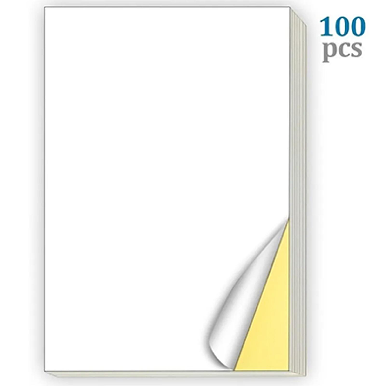 GoolRC 100Pcs Label Sticker Paper A4 Size Glossy Matte White Hassle Free Label Printing Paper for Laser