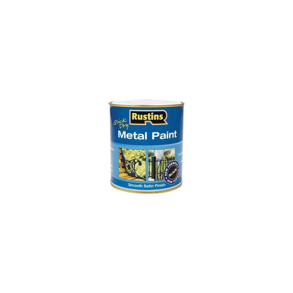 Quick Dry Metal Paint Smooth Satin Black 250Ml