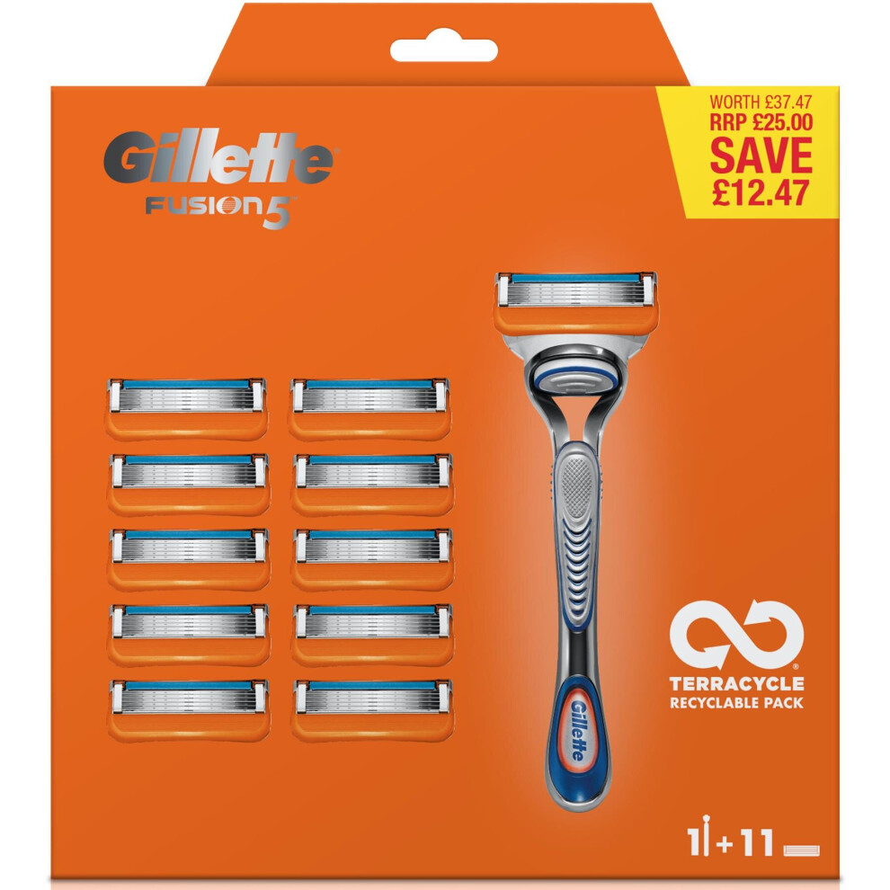 Gillette Fusion Manual Razor + 10 Blades