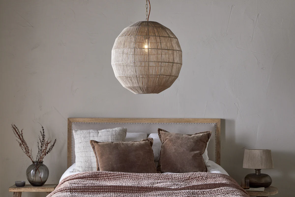 Nkuku Nilaveli Woven Jute Sphere Pendant | Lights | Natural