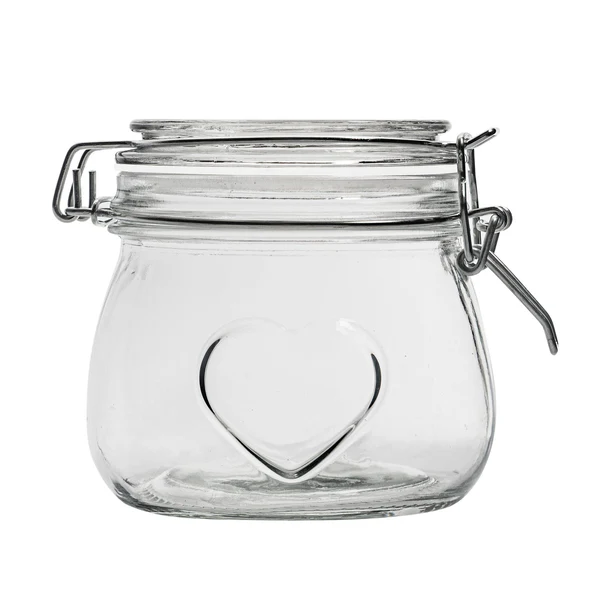 Nicola Spring 500ml Glass Storage Jar with Embossed Heart Detail | By Nicola Spring