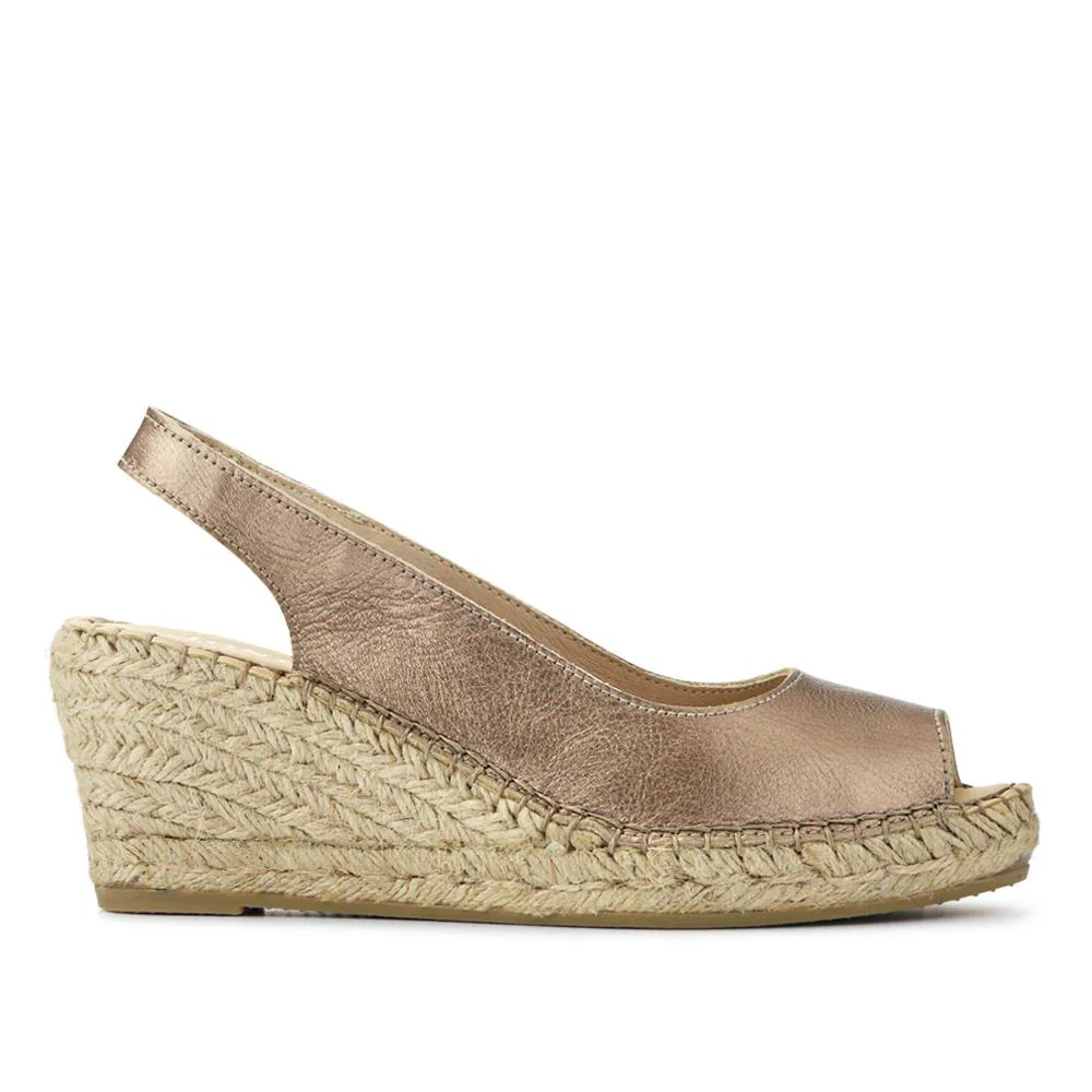 Jones Bootmaker Rosanna Slingback Wedges - Rosanna / 318 559 - Gold Leather