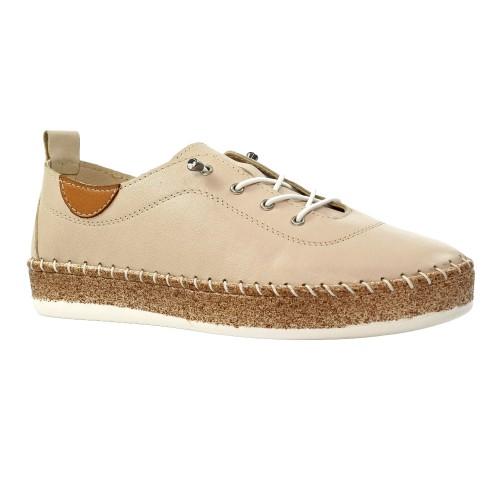 Lunar Evie Leather Plimsolls
