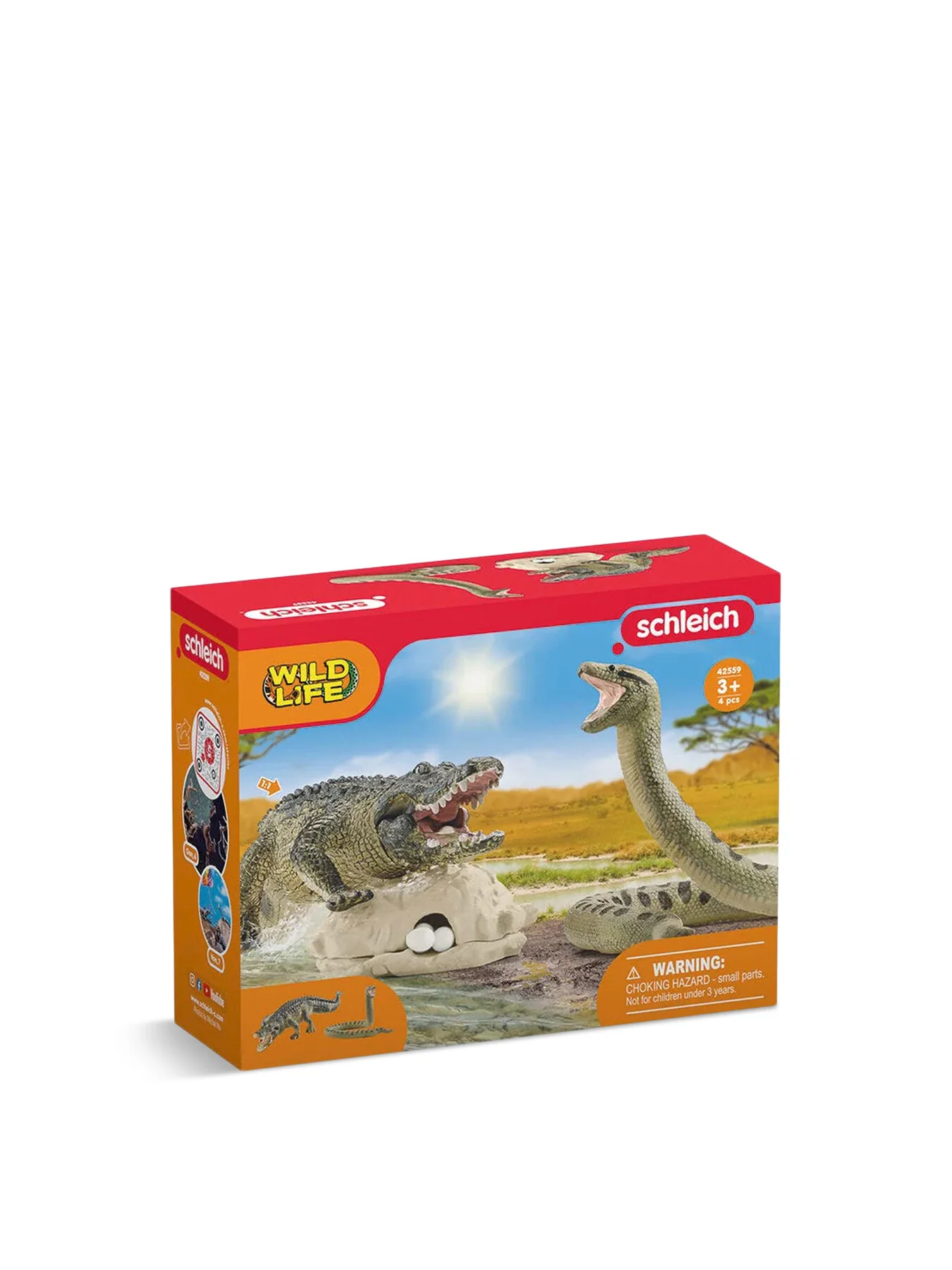 Schleich Wild Life Danger in the Swamp Toy Playset, 3 to 8 - Multi One Size