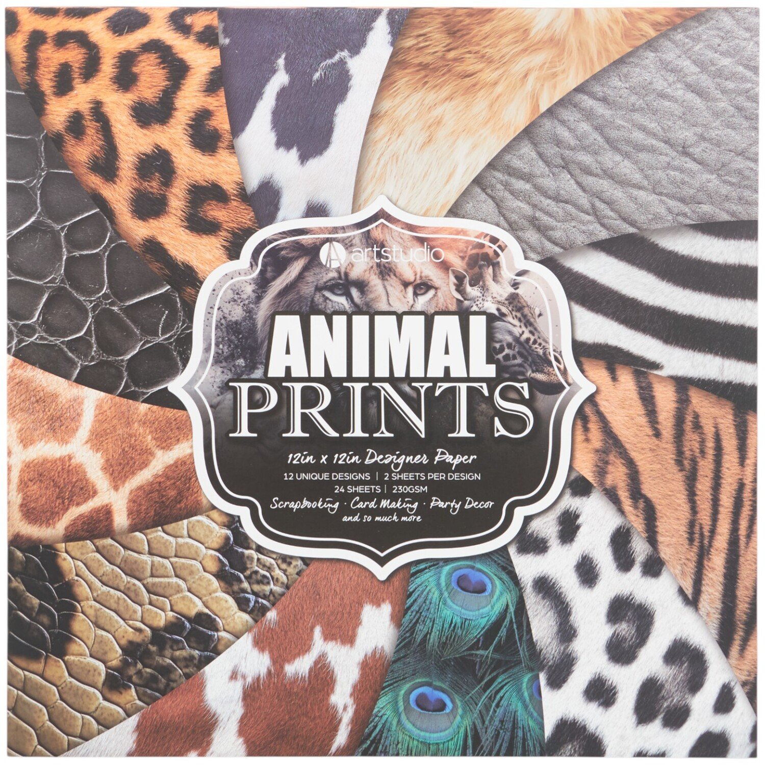 Art Studio Animal Print Designer Paper Pad