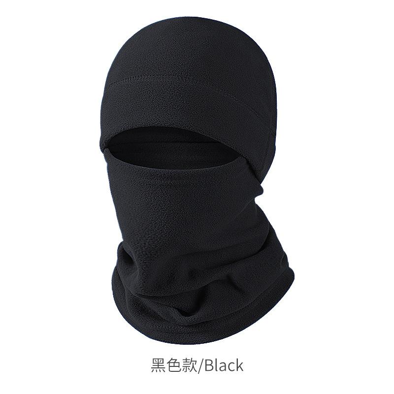 Hatsy Balaclavas Winter Anti-cold Hat Polar Fleece Thicken Warmth Cap for Men Women Headgear Cycling Windproof Hat&scarf black