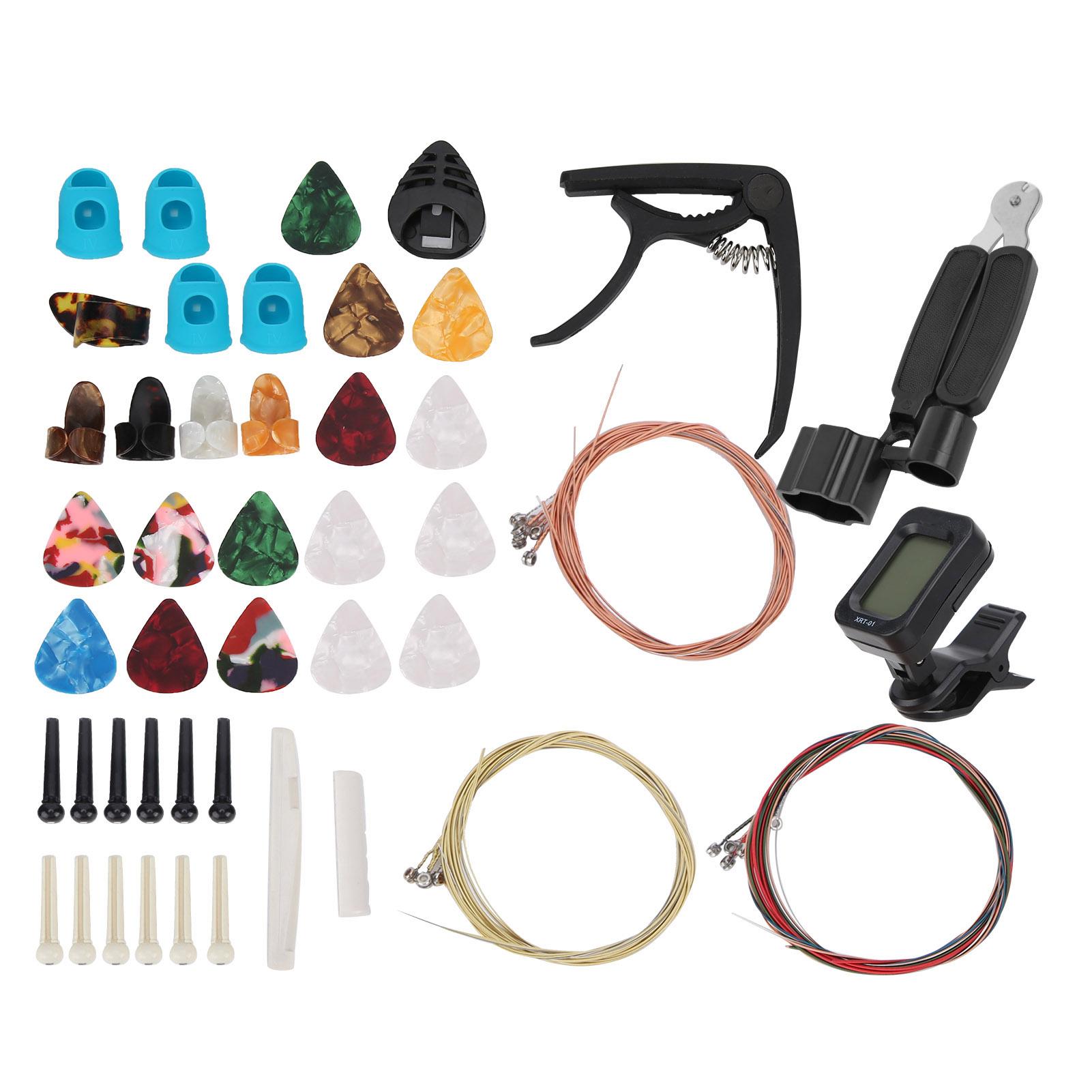 COSYHOME Guitar Accessories Color String Set Tuner Capo Bridge Pins Pick Replacement Playing Tools