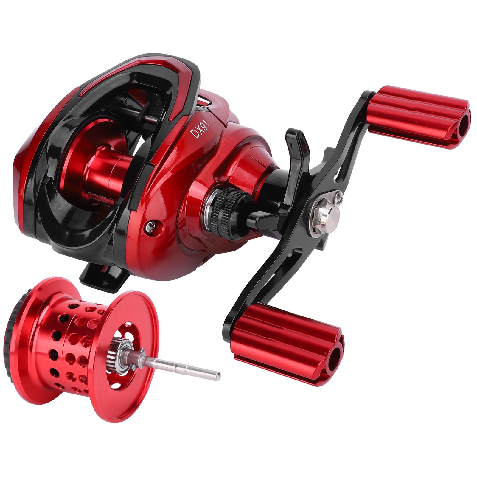 Lixada Baitcasting Fishing Reel 6 Gear Centrifugal Magnetic Dual Brake Spinning Reel 18+1 Bearing(Right