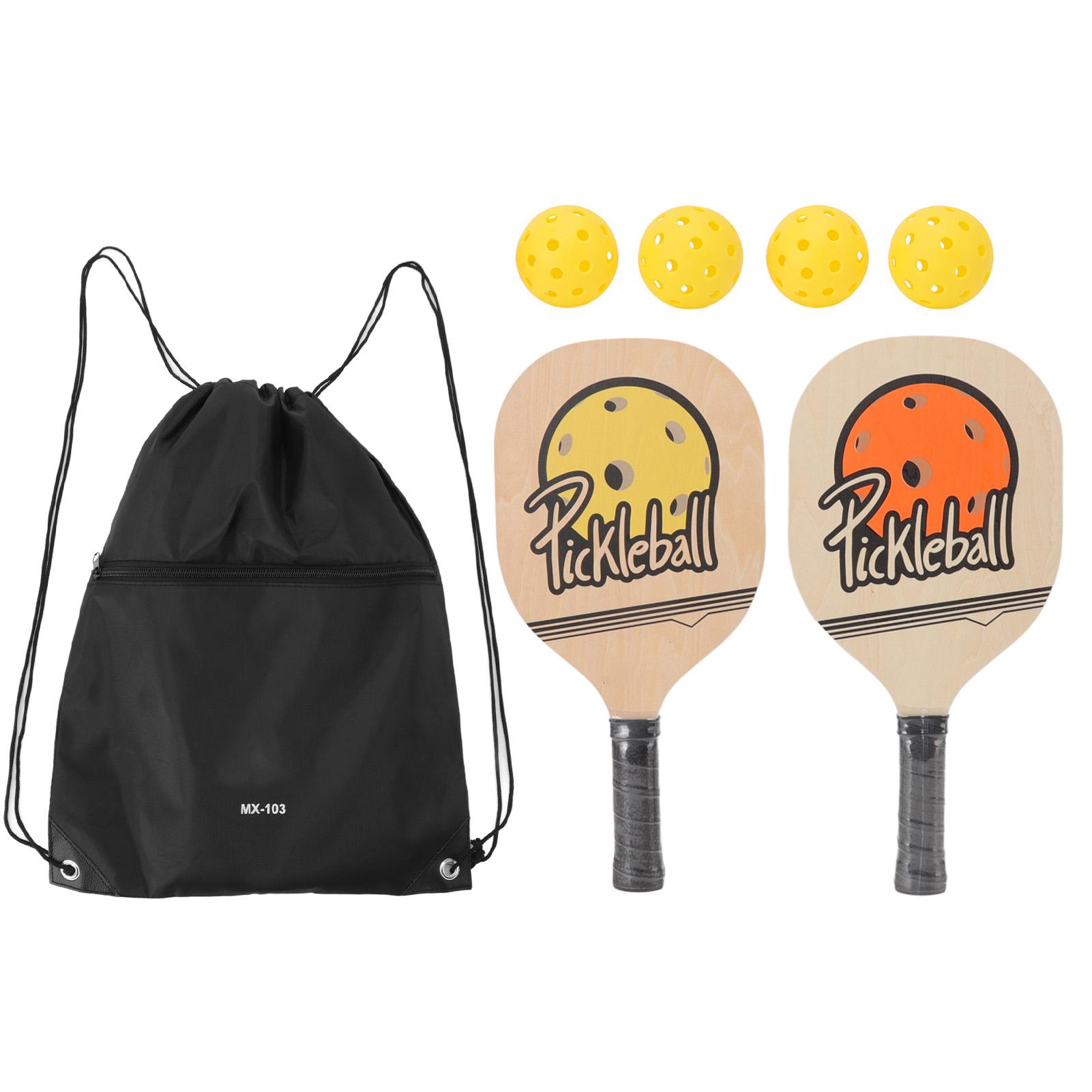 Vestidos Wooden Pickleball Paddles Beginners Pickleball Rackets Balls Set Sports Equipment
