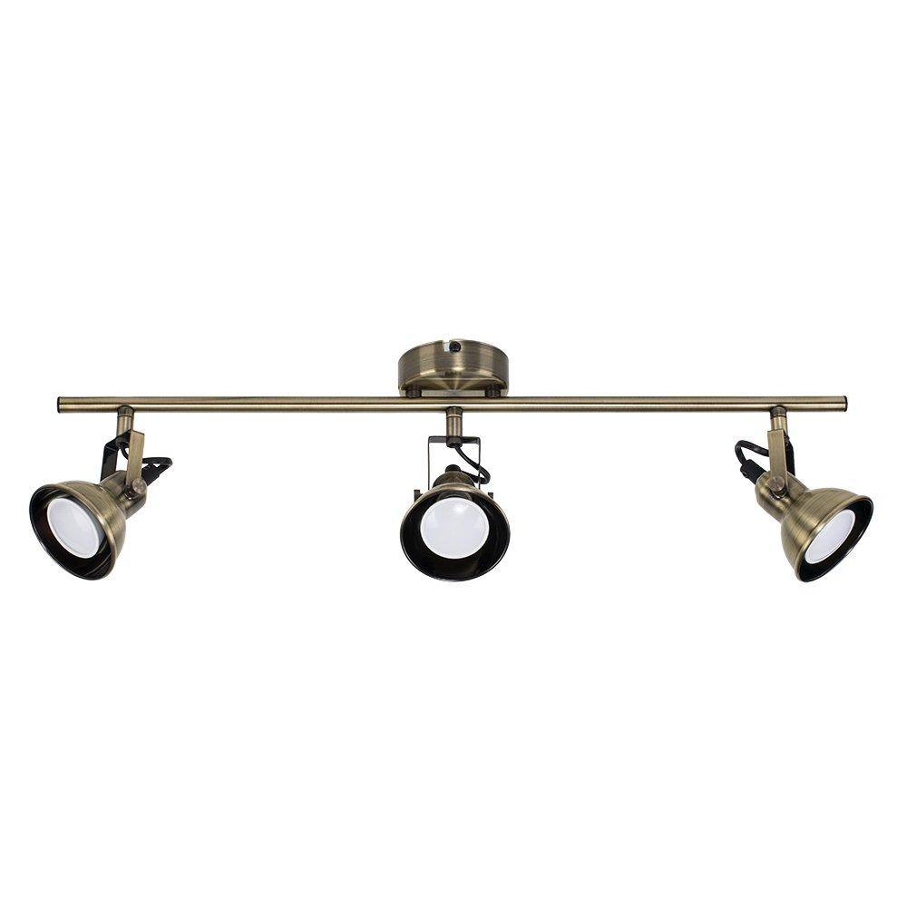 Value Lights Brunel 3-Way Spotlight Bar in Antique Brass
