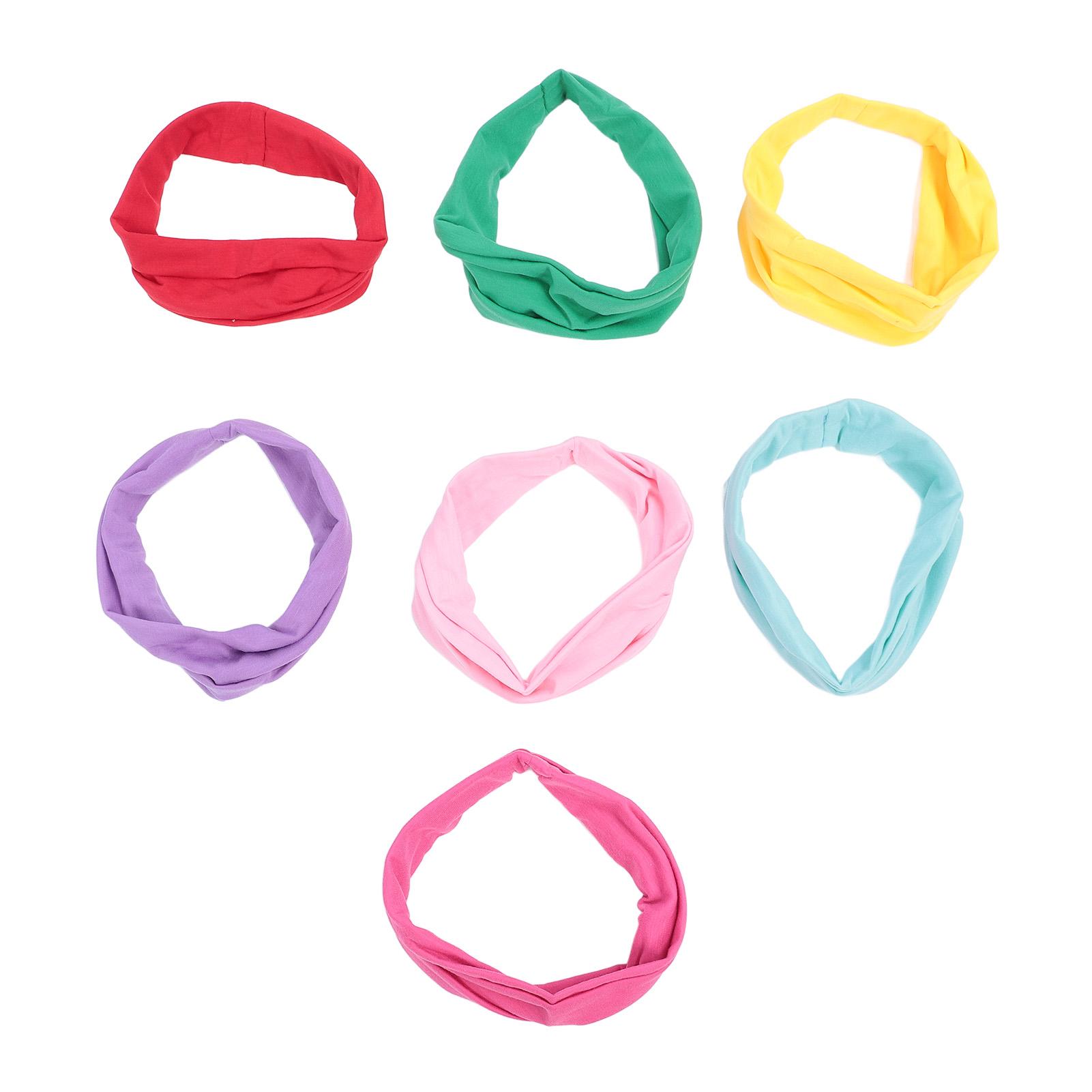 Neoglint 7Pcs Workout Headbands Sport Headbands Nonslip Elastic Men Women Sweat Headbands for Running Yoga