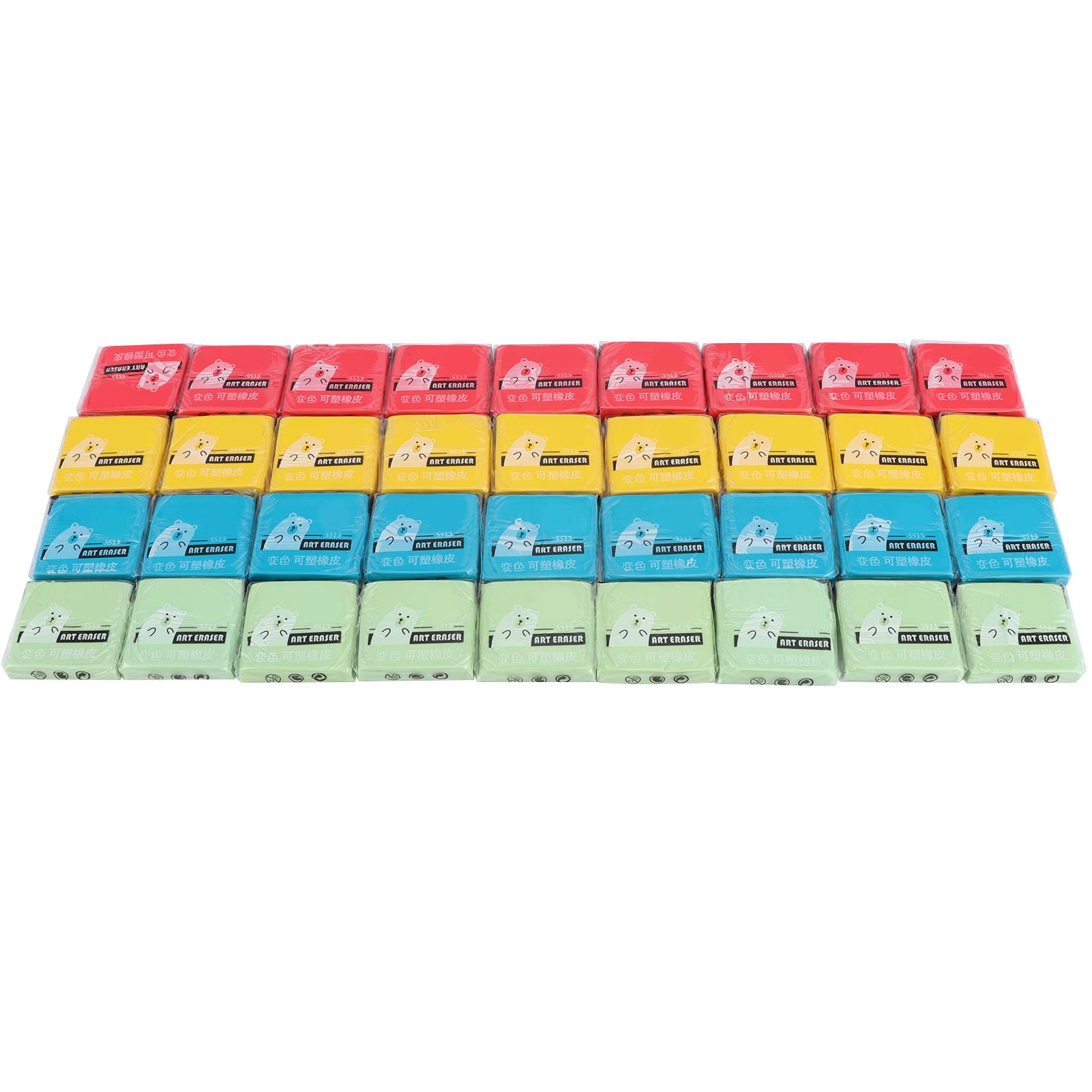 ZEBLAZE 36Pcs Knead Erasers 4 Colors for Students Drawing Sketching Painting Art Supplies