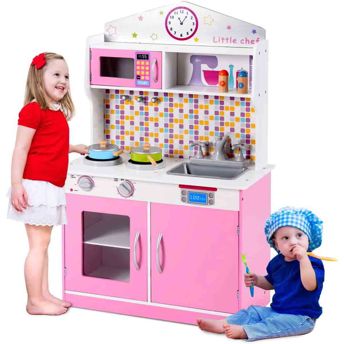 Costway Kids Cooking Pretend Play Toy Set