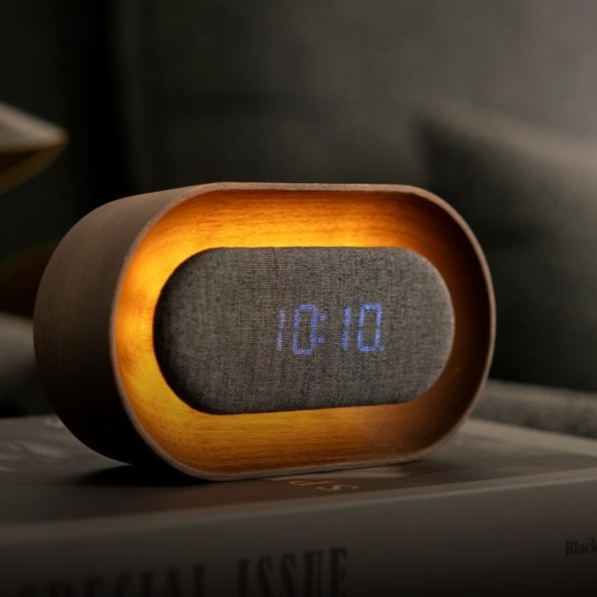 Gingko Design Lumos Clock - Oval Walnut