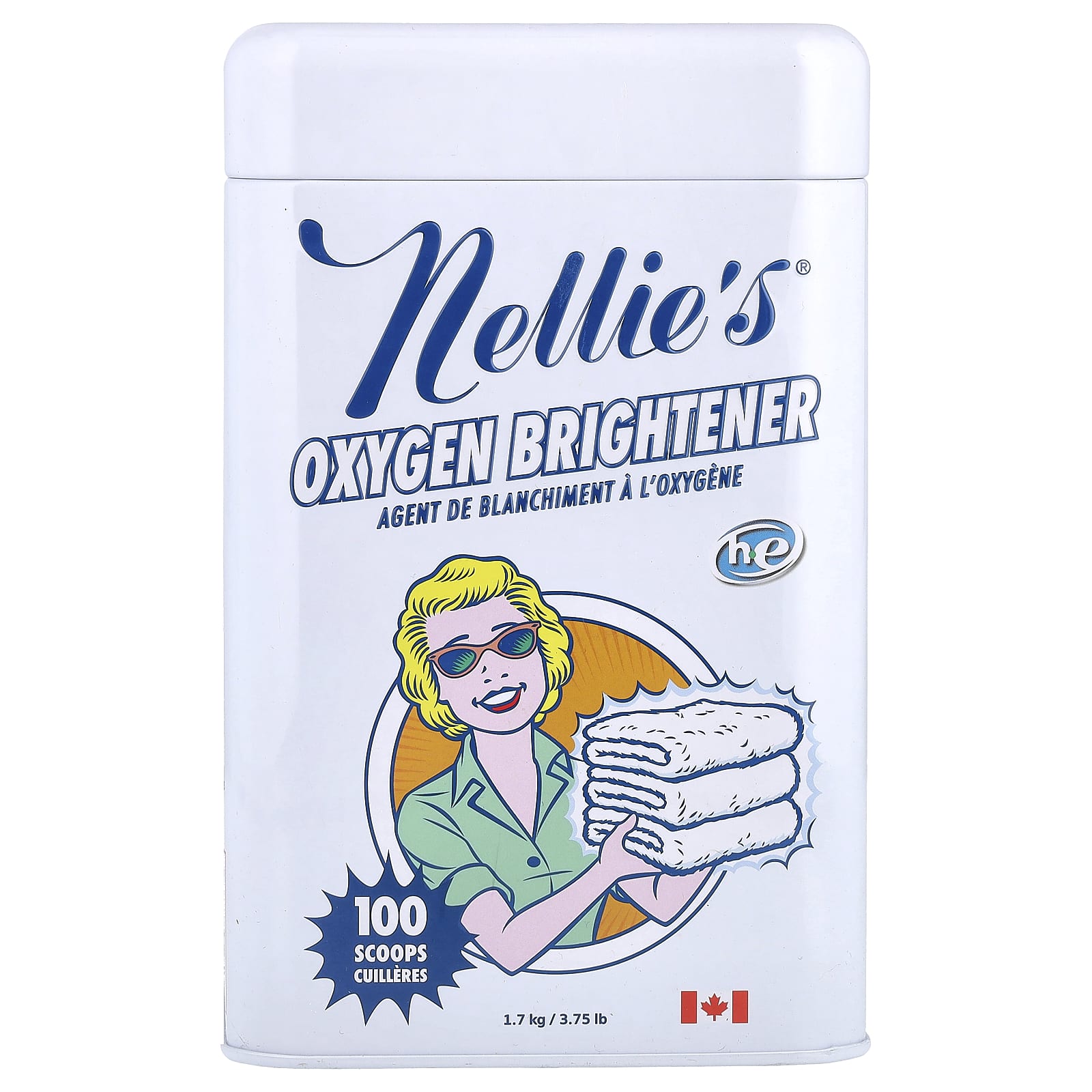 Nellie's , Oxygen Bleach, 100 Scoops, 1.7Kg(3.75Lbs)