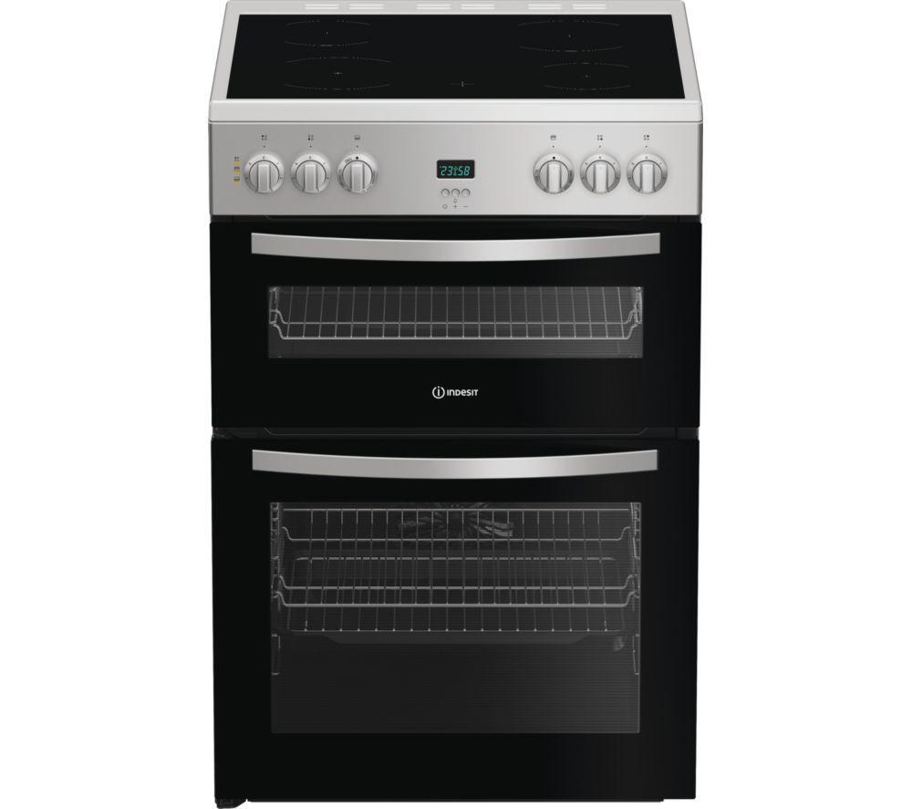 Indesit Ide6vdcs1 60 Cm Electric Ceramic Cooker - Silver