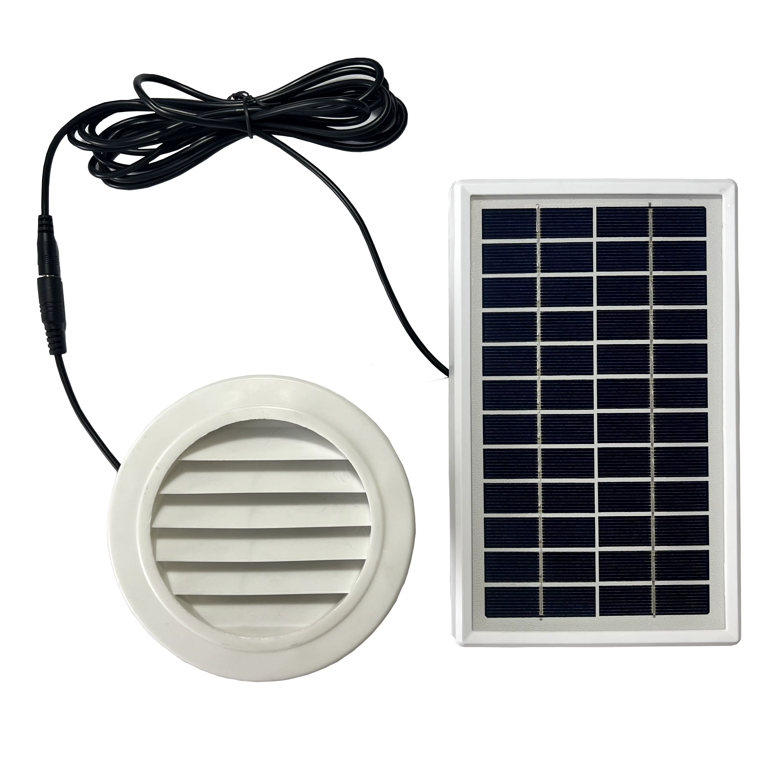 Mananasun 3w Solar Exhaust Wall Ventilation Fan 68cfm 100mm Duct Dia. Brushless Dc Motor For Small Shed