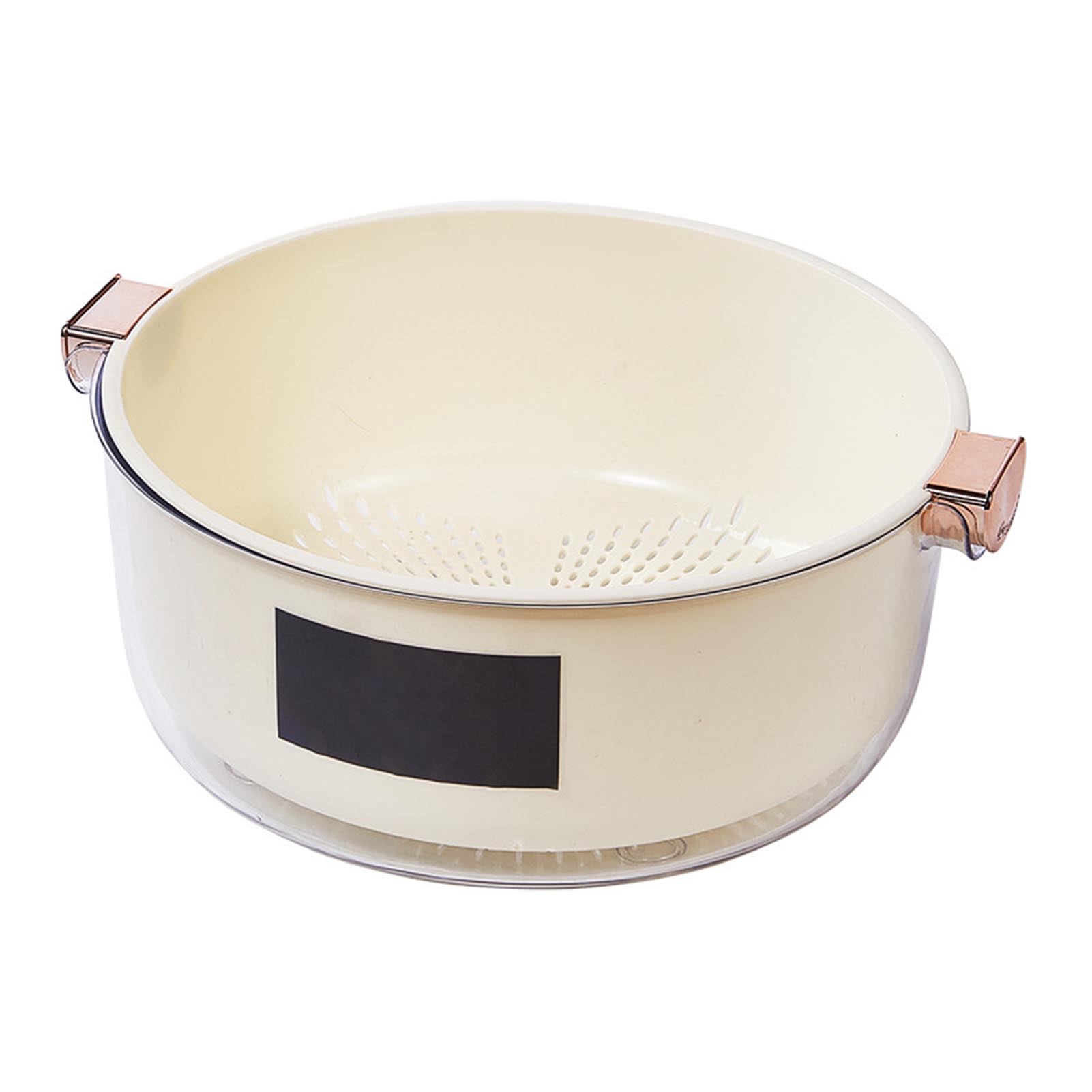 COSYHOME Kitchen Colanders Bowl Set 2 in 1 Fruit Vegetable Washing Food Strainers Large Plastic Double