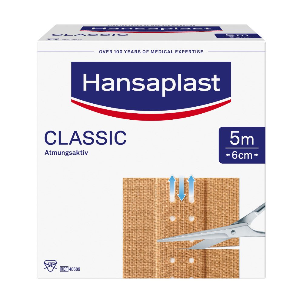 Beiersdorf Hansaplast KB.T4107.001 Adhesive Strip 5m x 6cm Durable and Strong