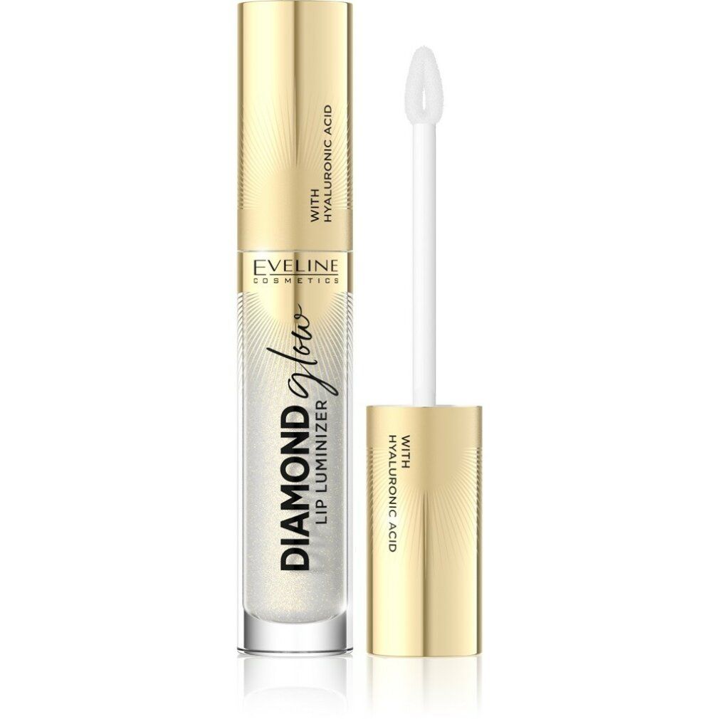 Eveline Cosmetics Diamond Glow Shimmering Lip Gloss with Hyaluronic Acid Shade 07 Golden Dust 4,5 ml
