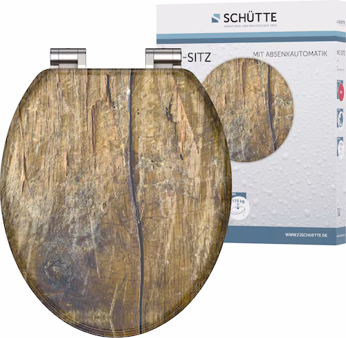SCHÜTTE Toilet Seat Solid Wood MDF Brown