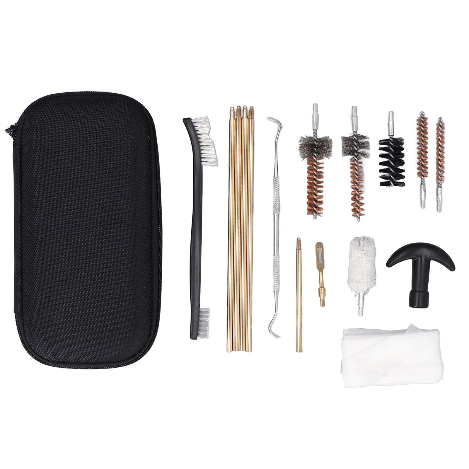Fishine 15PCS Barrel Cleaner Rod Kit Copper Hunting Shooting Supplies Cleaning Kit with Carrying Case