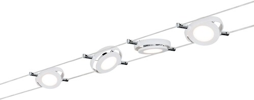 Paulmann Wire Systems_RoundMac 1 Cm 4-Light Track Kit white
