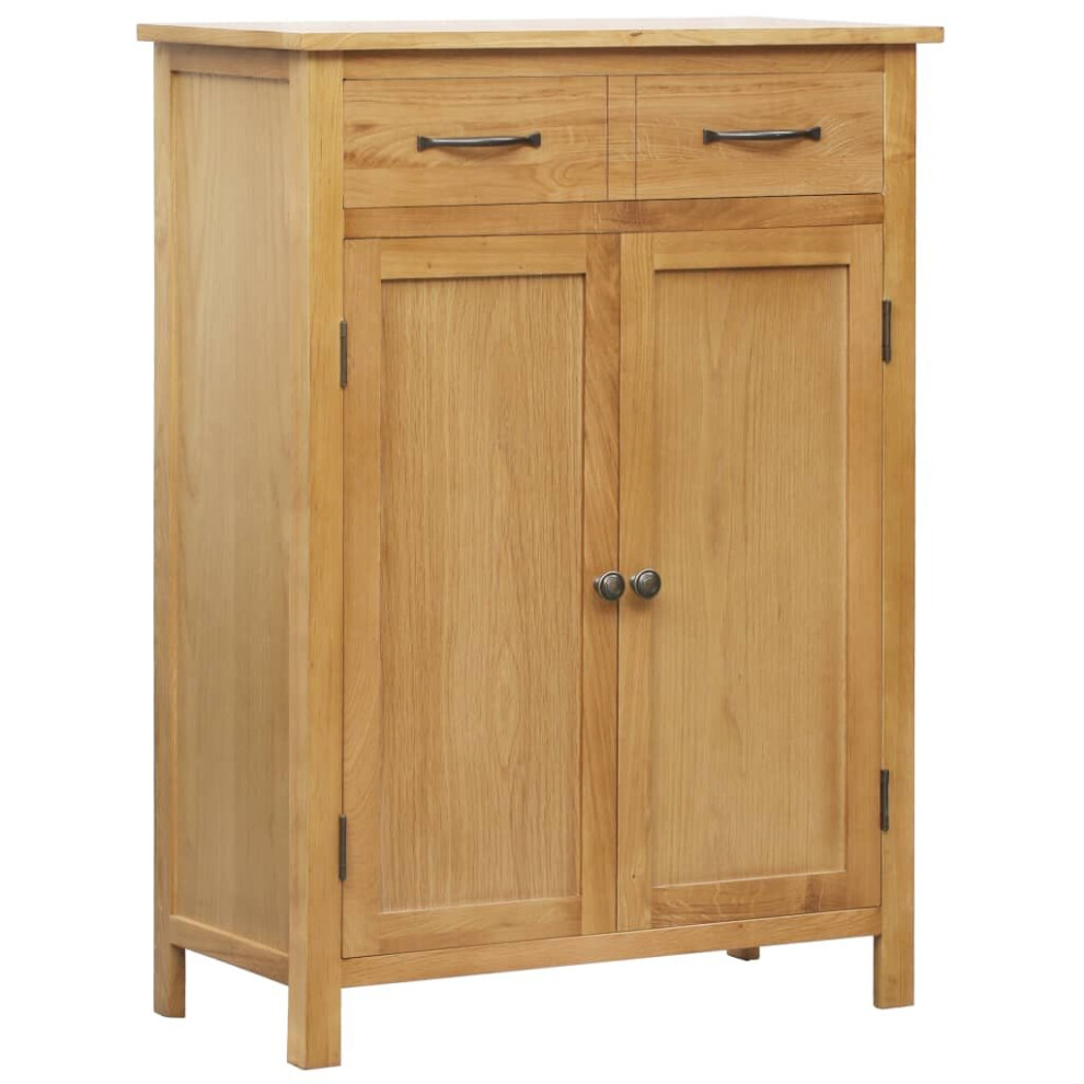 VidaXL Shoe Cabinet 76x37x105 cm Solid Oak Wood