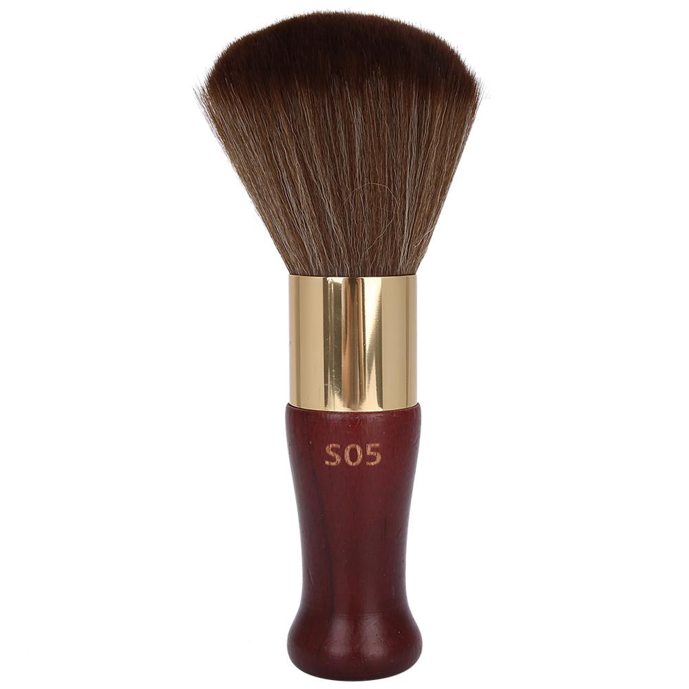 Health & Beauty PRODUCT Neck Duster Brush Cleaning Hair Shaving Brushes Styling Salon Tool with Wooden HandleReddish Brown