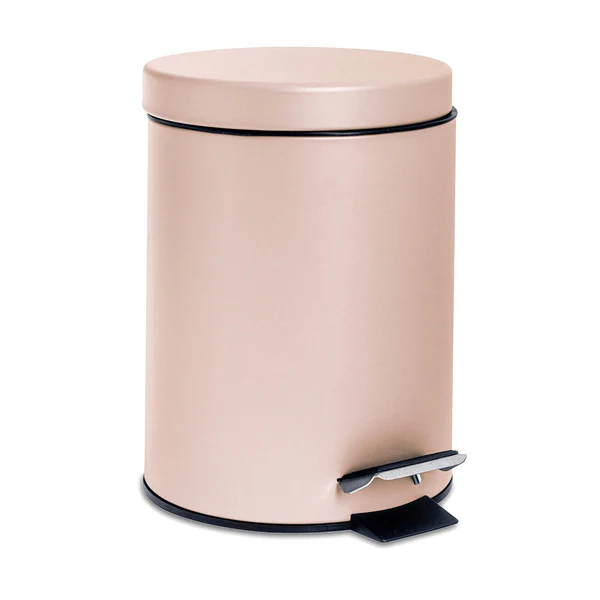 Harbour Housewares Stainless Steel 3 Litre Step on Rubbish Bin pink