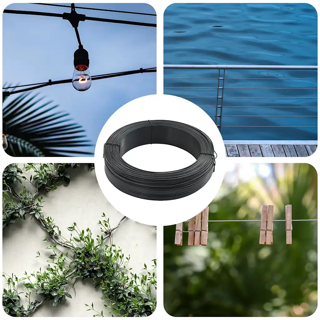 VidaXL Fence Binding Wire 250 m 2.3/3.8 mm Steel Anthracite