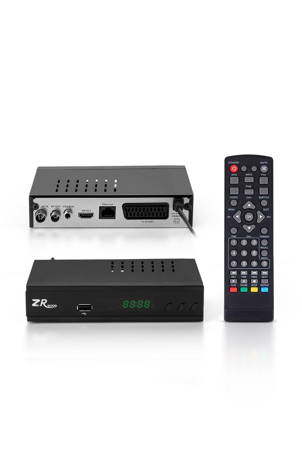 Living And Home Full Hd Dvb-t2 Tv Set Top Box Recorder In Black