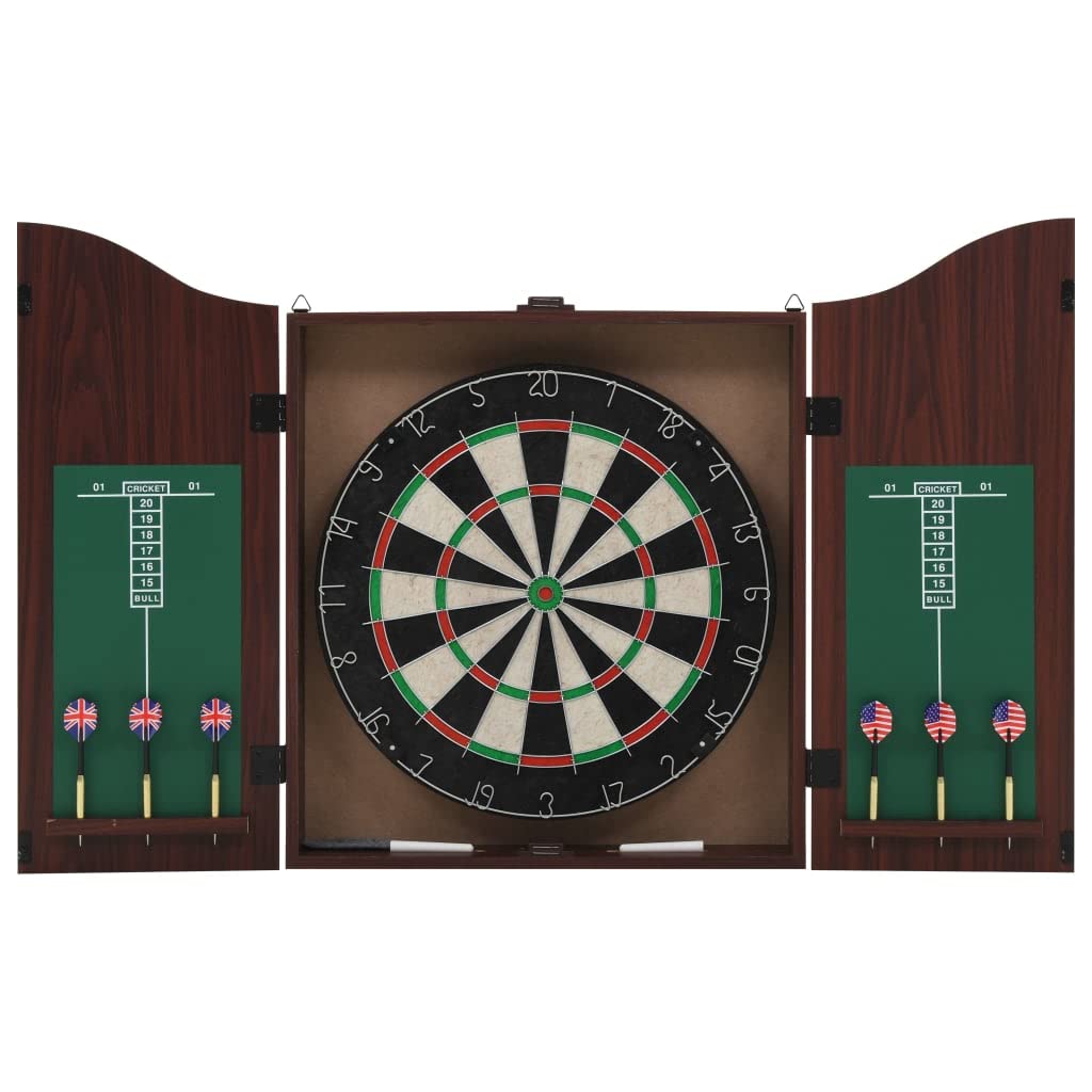 VidaXL Professional Dart Set with Dartboard and Cabinet Sisal Steel
