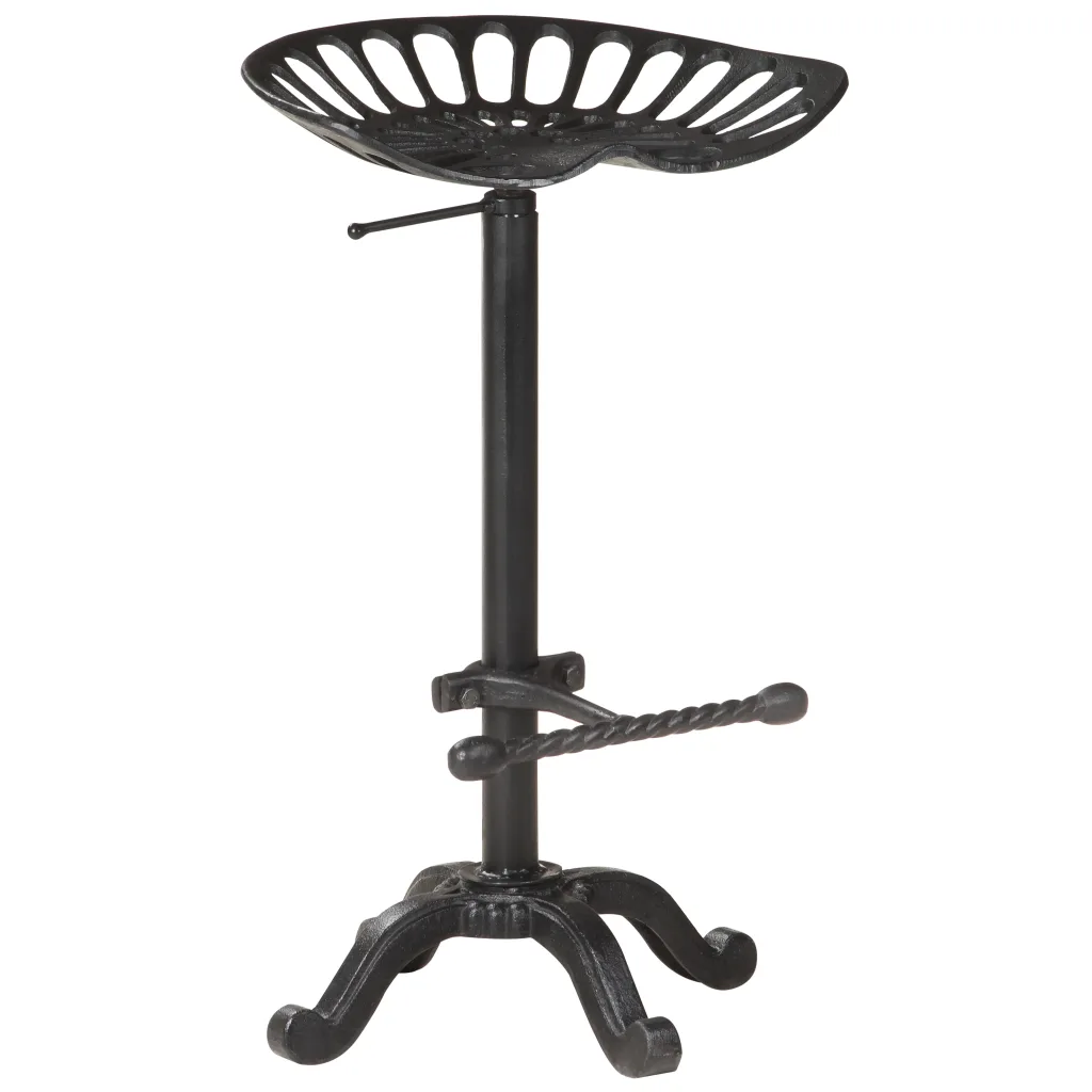 VidaXL Bar Stool Black Cast Iron