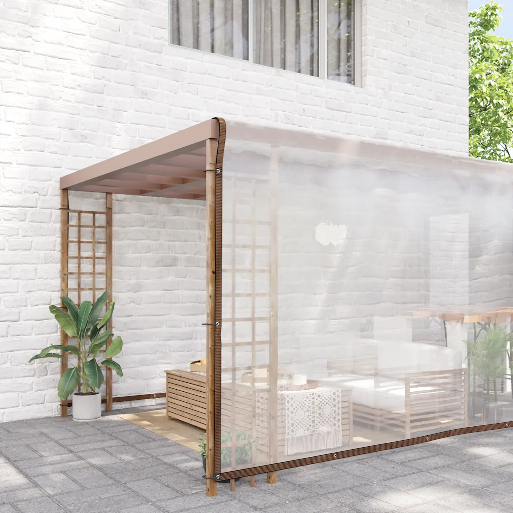 VidaXL (8 x 10 m) vidaXL Clear Tarpaulin & Eyelets Clear Tarp Waterproof Tarpaulin Polyethylene