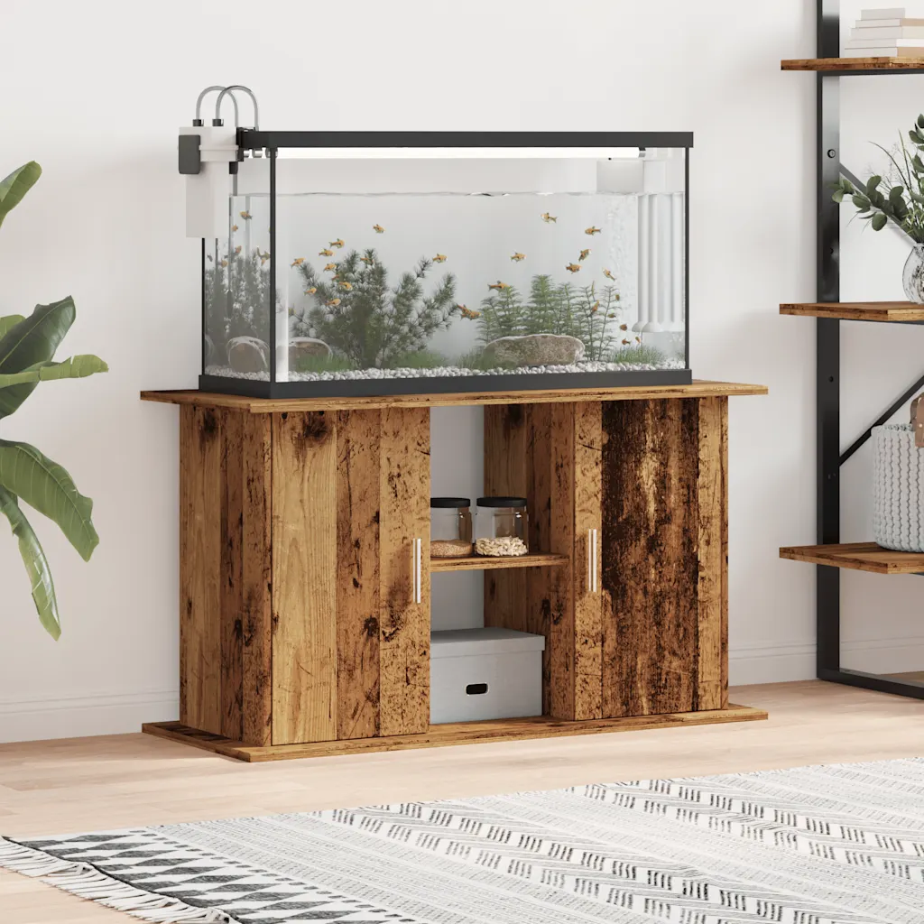 VidaXL Aquarium Stand Old Wood 101x41x58 cm Engineered Wood, Brown