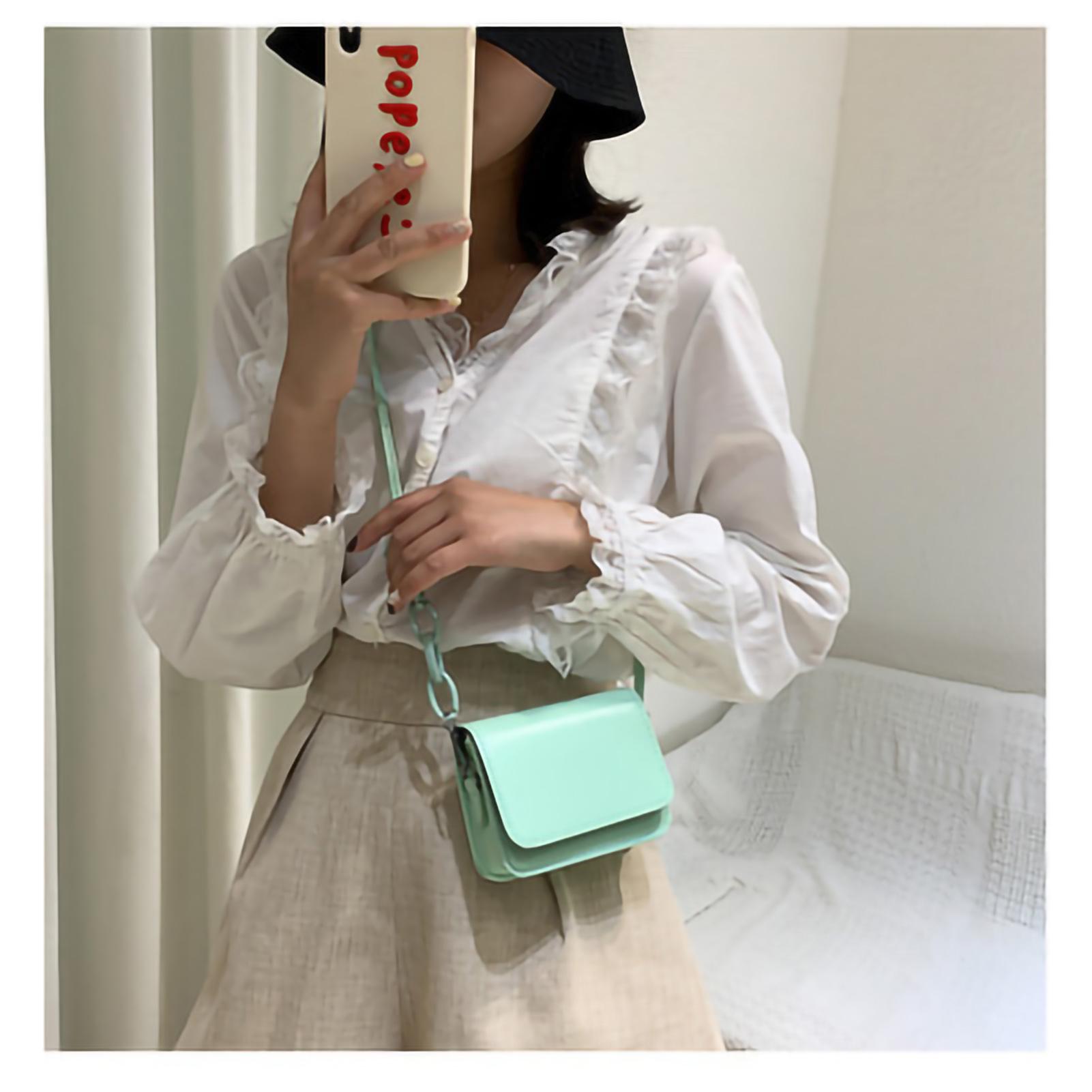 Neoglint Women Shoulder Bags PU Leather Fashion Korean Version Cross Body Bags for Women Girls Green S