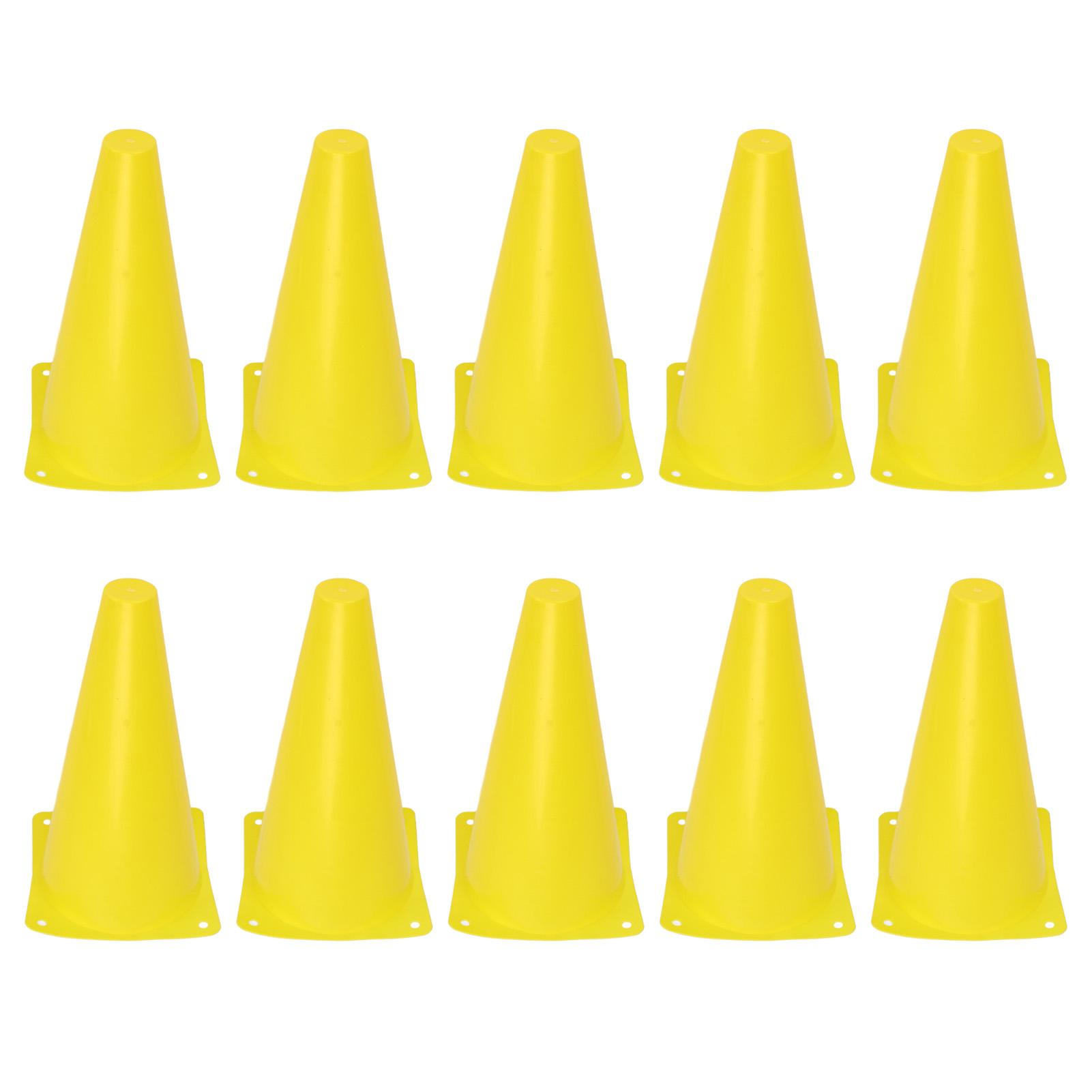 TOMTOP JMS 10Pcs Scoccer Cone 23cm Sports Training Traffic Cone Barrier for Basketball Football Skateboards